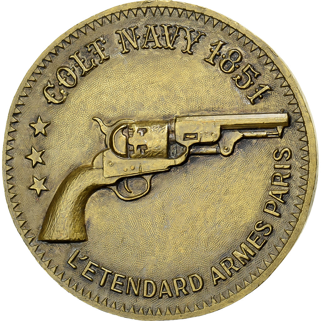 France, Medal, Samuel Colt, Silvered bronze, AU(55-58)
