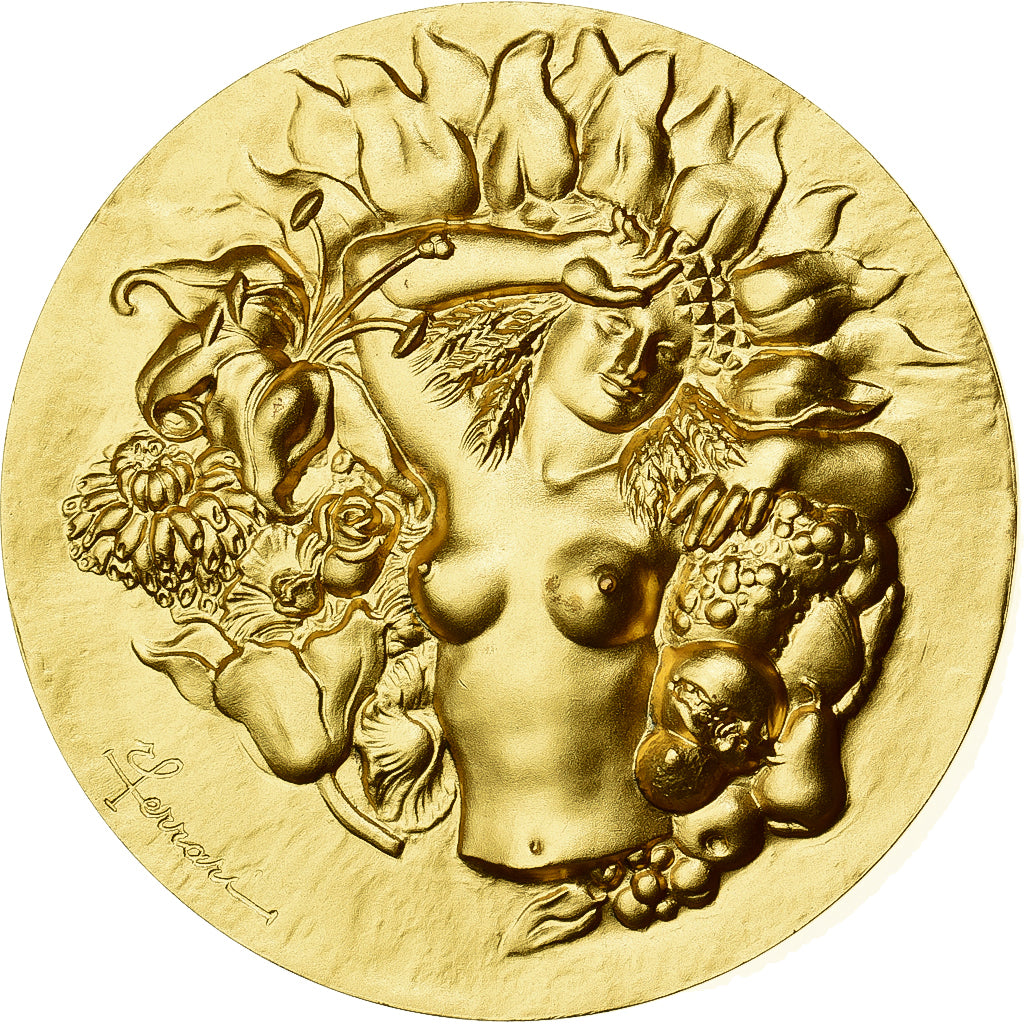 Francia, medalla, La Cinquième Saison, Eté, Bronce dorado, Nino Ferrari, FDC