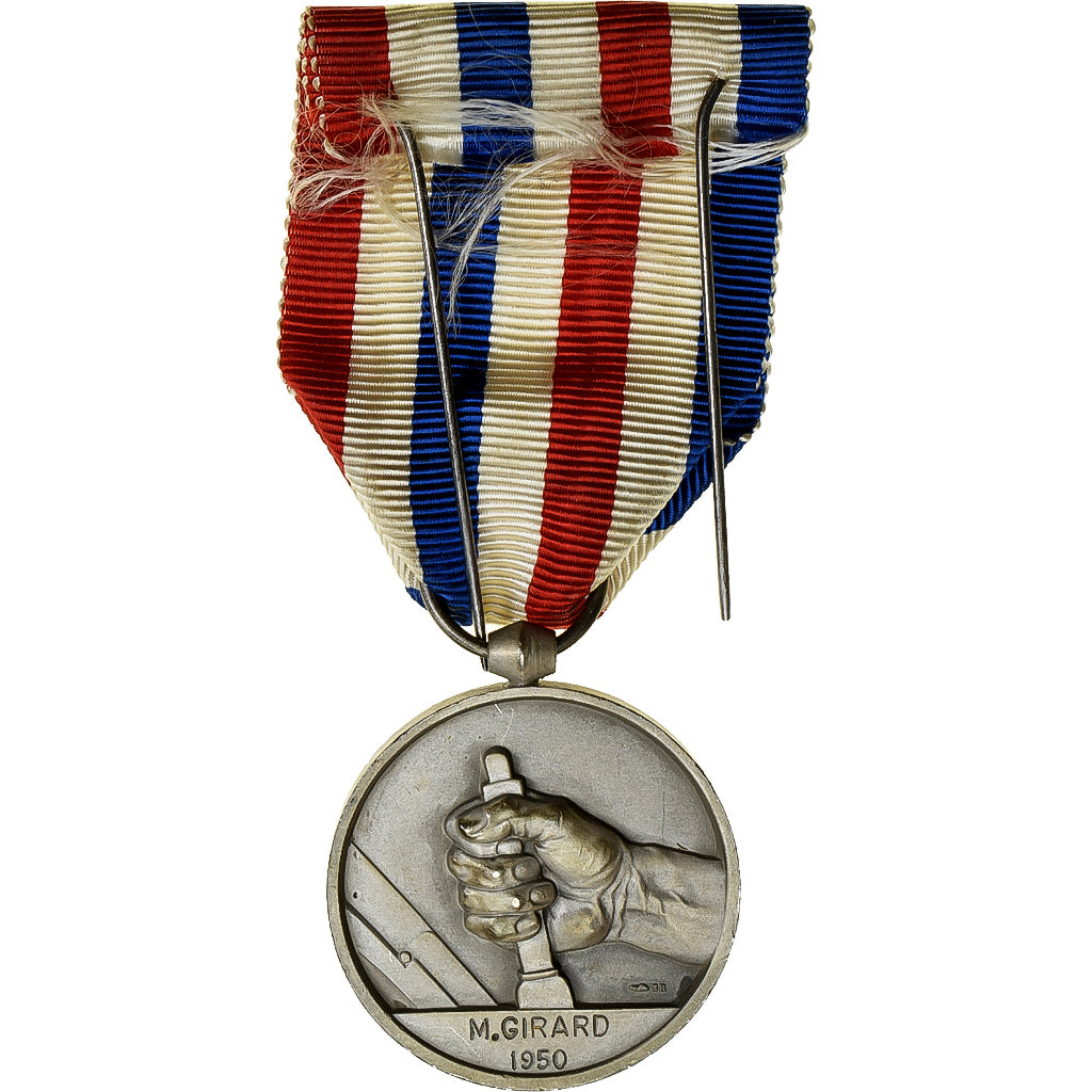 Francja, Médaille des cheminots, Kolej, medal, 1950, Doskonała jakość