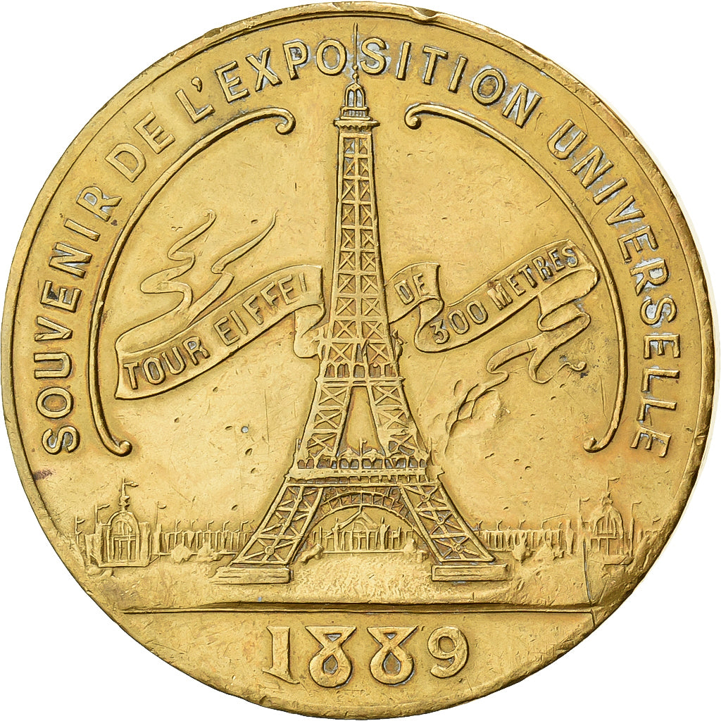 France, Medal, Souvenir de l'Exposition Universelle de Paris, 1889, Bronze