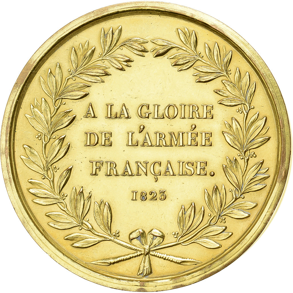 Francia, medaglia, Pilulier, Louis Antoine, Duc d'Angoulême, 1823, Rame dorato
