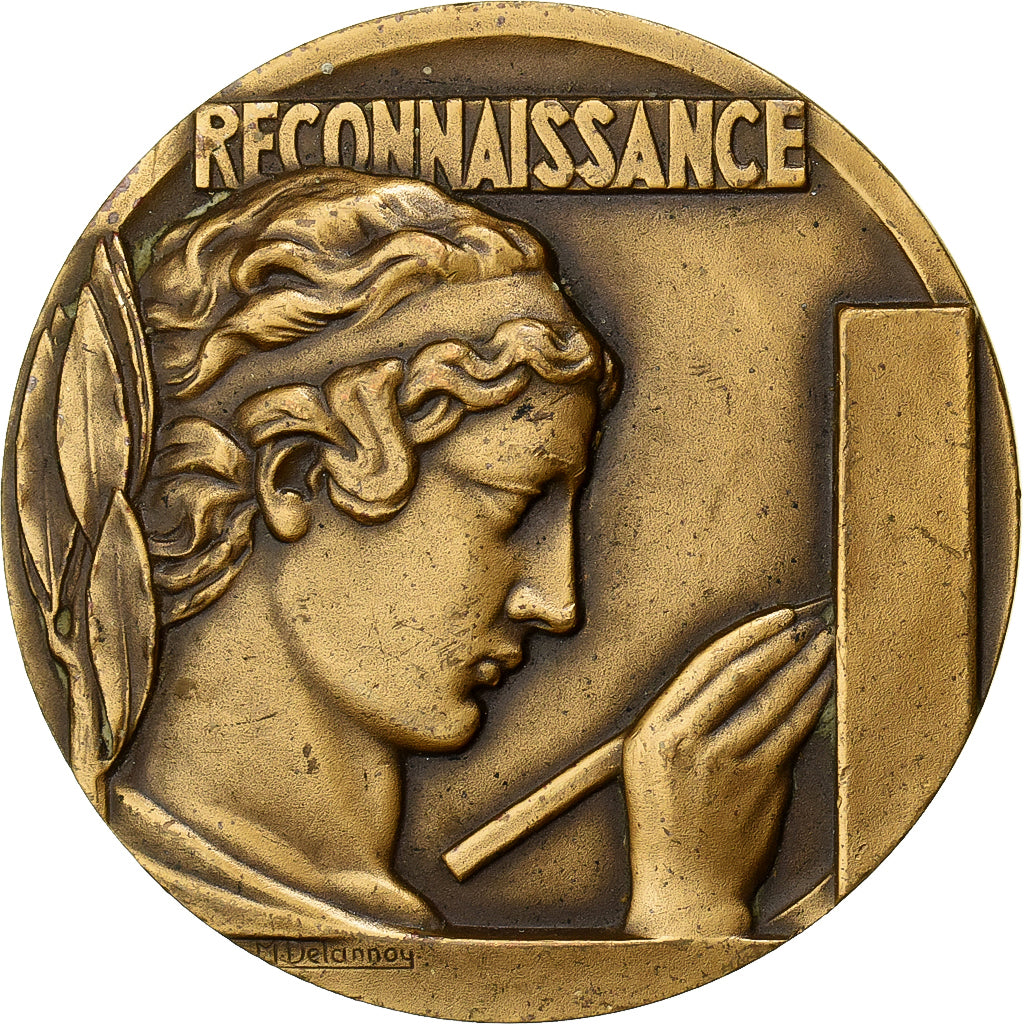 Frankrijk, Medaille, Reconnaissance, 1968, Bronzen, Delannoy, PR