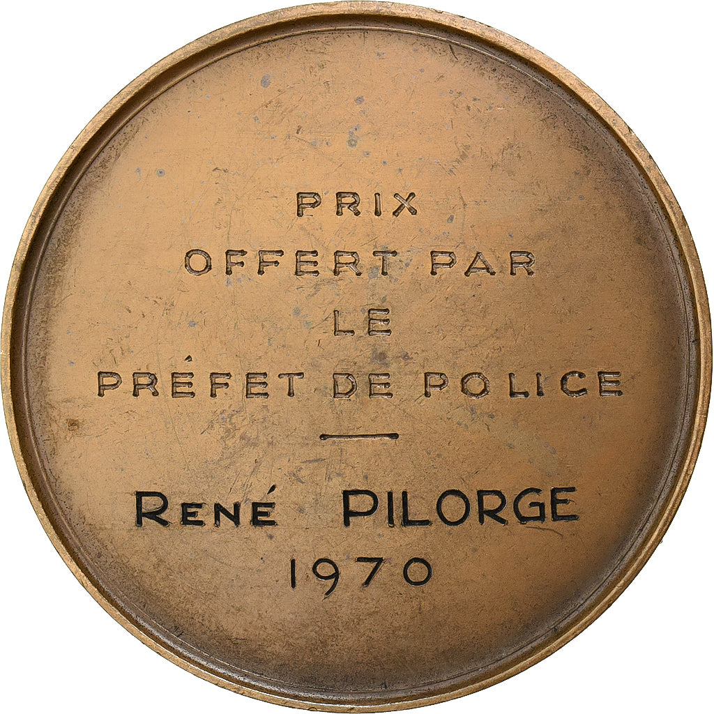 France, Medal, Ile de la Cité, Notre Dame, Paris, 1970, Bronze, Turin