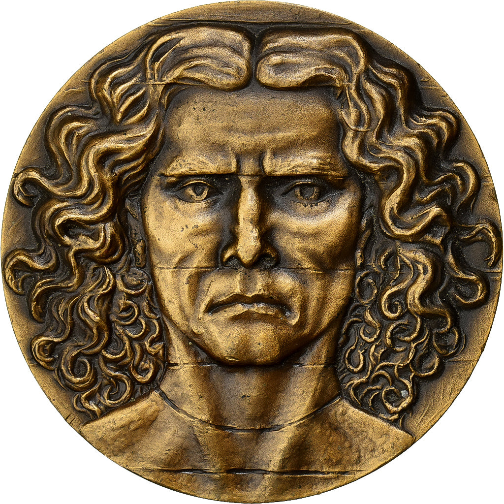 Francia, medaglia, Léonard de Vinci, Manpower, Bronzo, SPL-