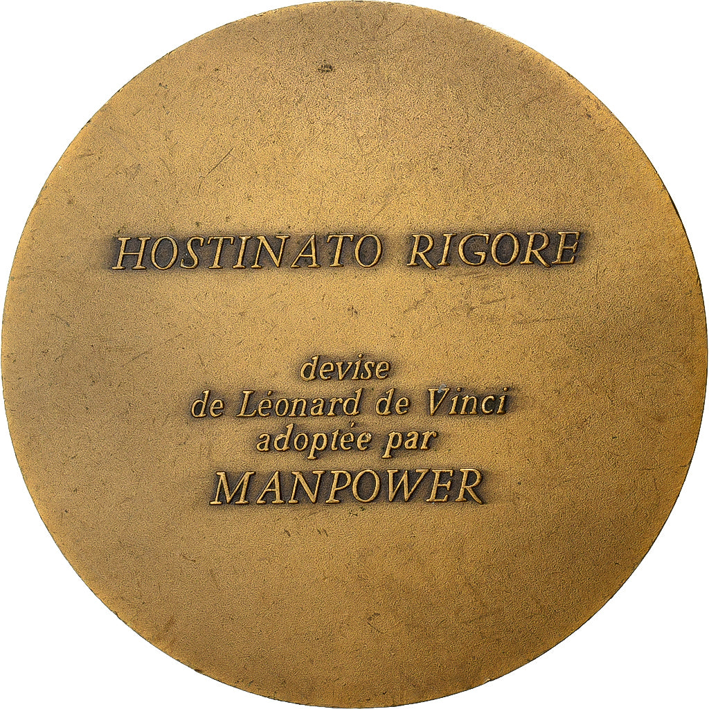 Francia, medaglia, Léonard de Vinci, Manpower, Bronzo, SPL-