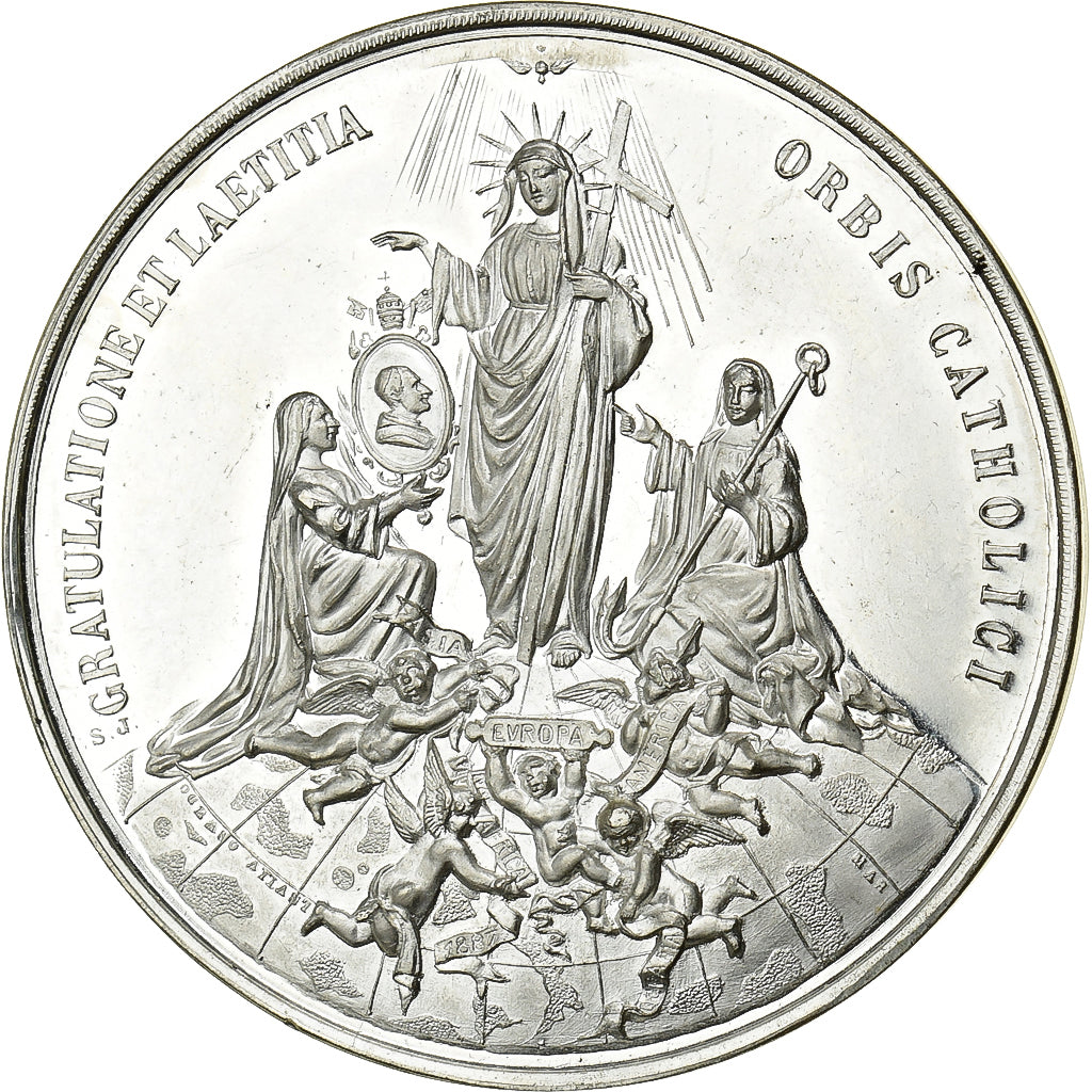 Vatican, Médaille, Le Pape Léon XIII, Rome, 1887, Etain, SPL