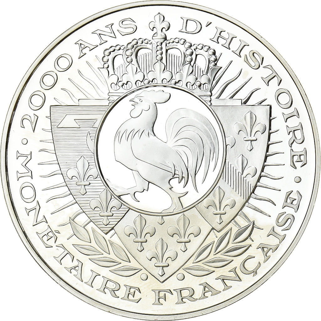 France, Médaille, Histoire Monétaire, 100 Francs Or Charles X, Argent, FDC