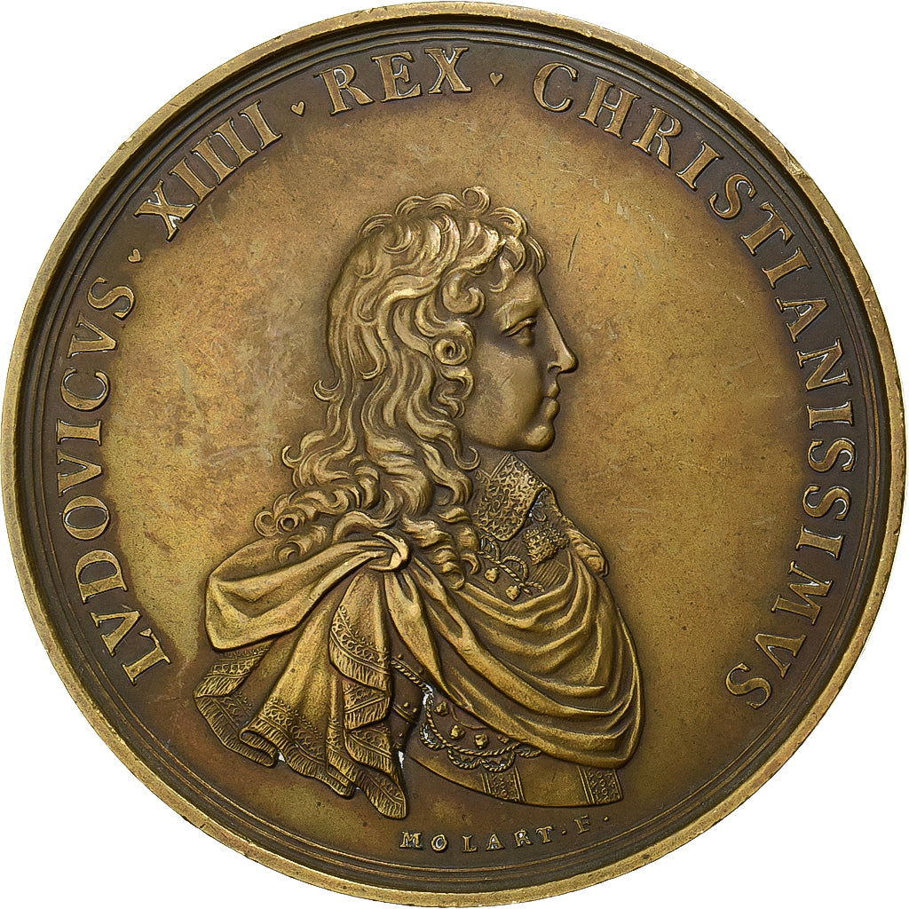 France, Medal, Louis XIV, Bataille de Lens, 1648, Bronze, Molart, Restrike