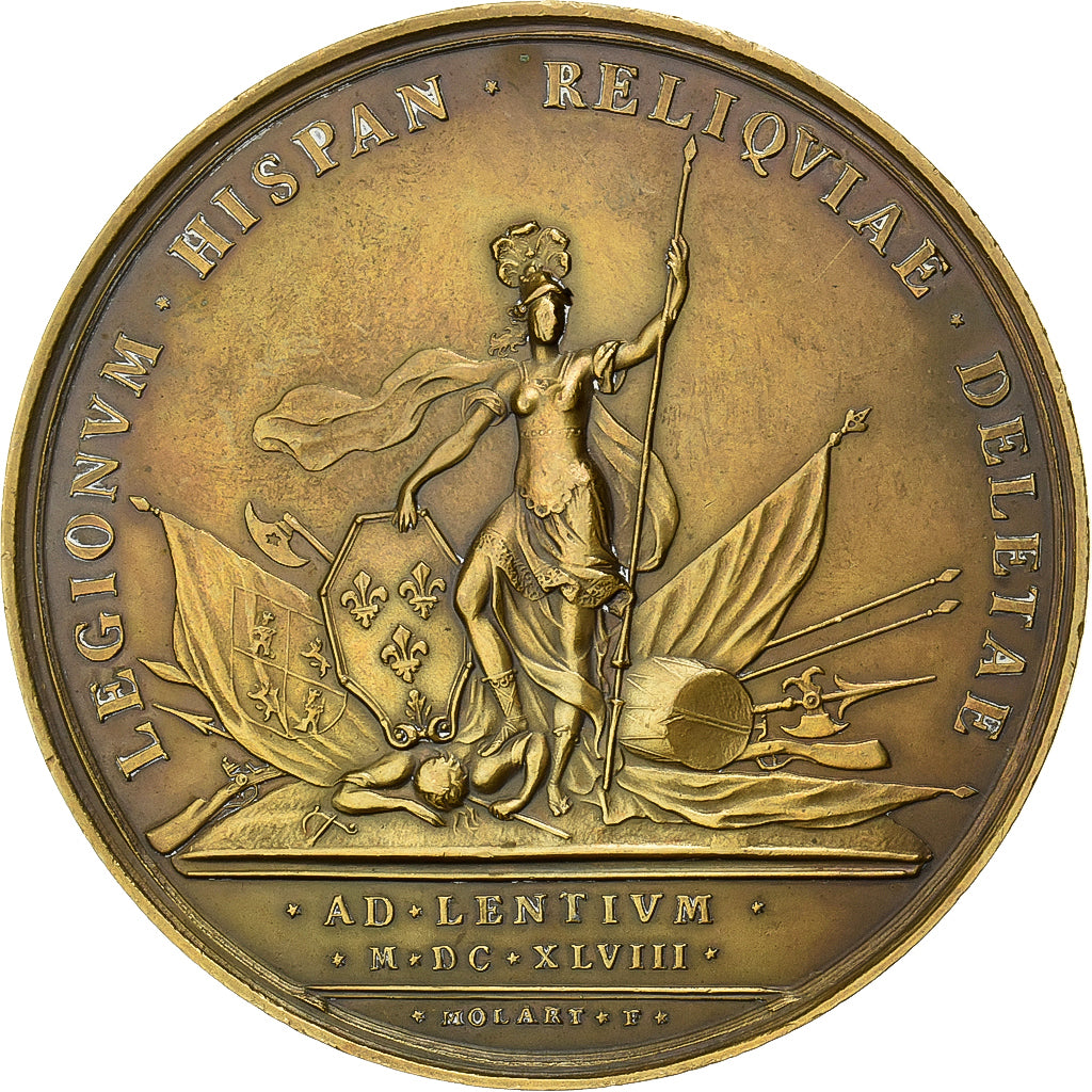 France, Medal, Louis XIV, Bataille de Lens, 1648, Bronze, Molart, Restrike