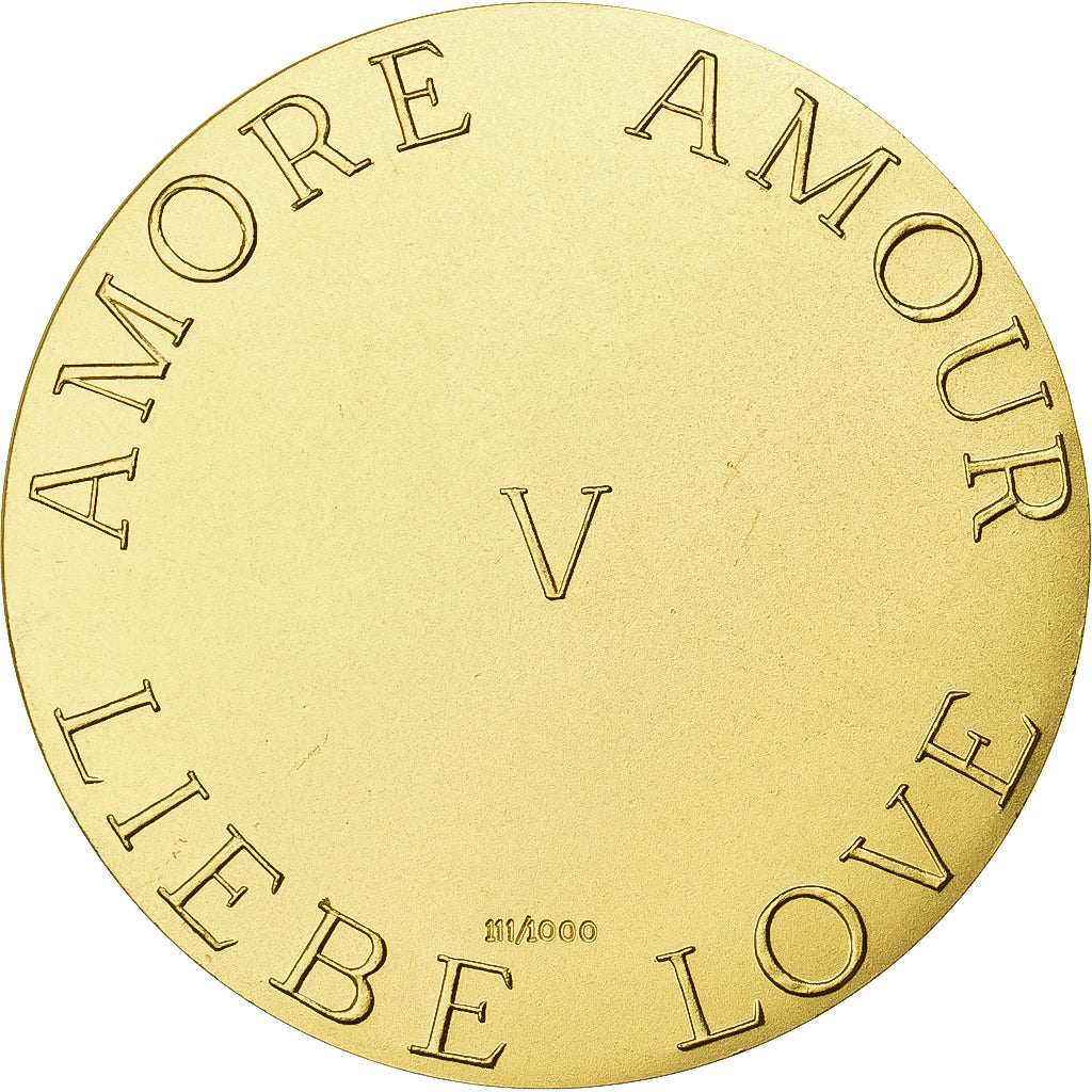 Francia, medaglia, La Cinquième Saison, Eté, Amour, Bronzo dorato, Nino