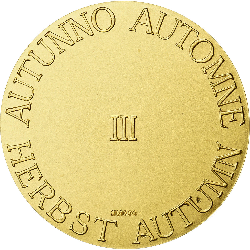 Francia, medaglia, La Cinquième Saison, Automne, Bronzo dorato, Nino Ferrari