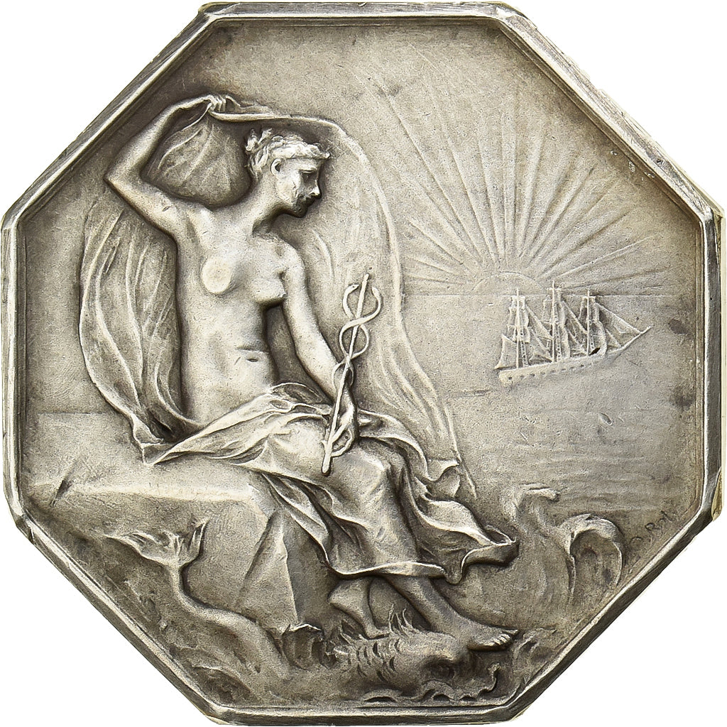 França, Token, Chambre de Commerce de Saint-Nazaire, Prata, O.Roty, AU(50-53)