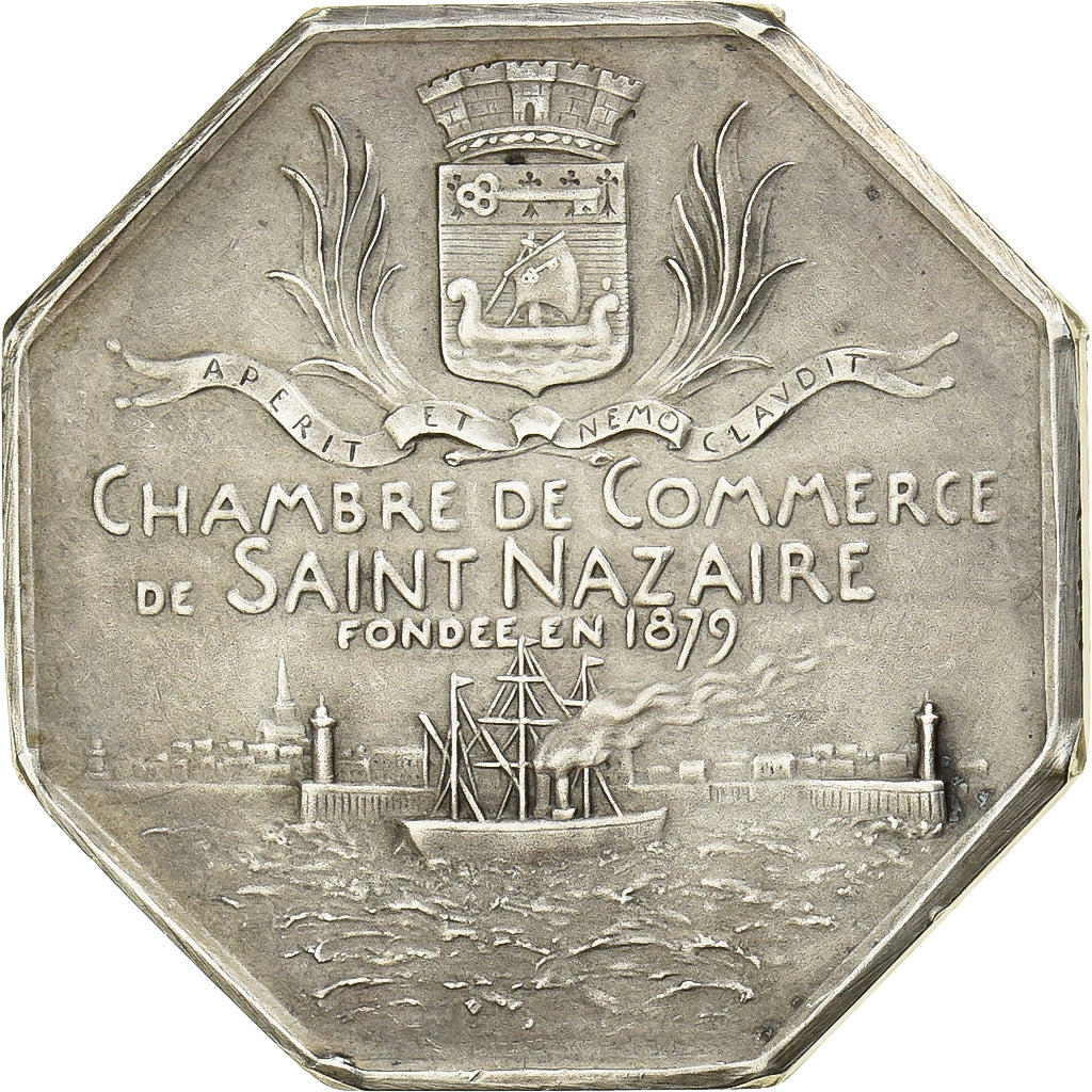 França, Token, Chambre de Commerce de Saint-Nazaire, Prata, O.Roty, AU(50-53)