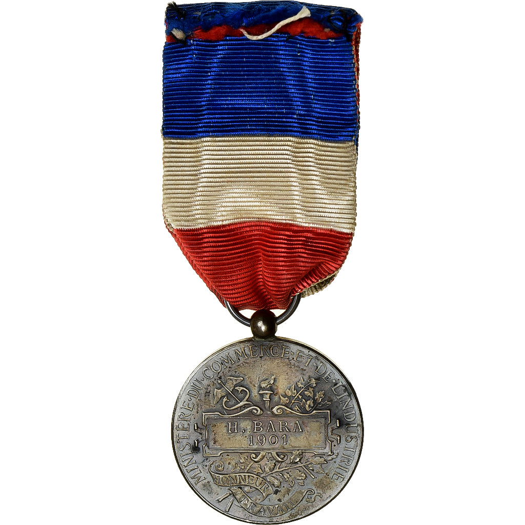 France, Industrie-Travail-Commerce, Médaille, 1901, Très bon état, Borrel.A