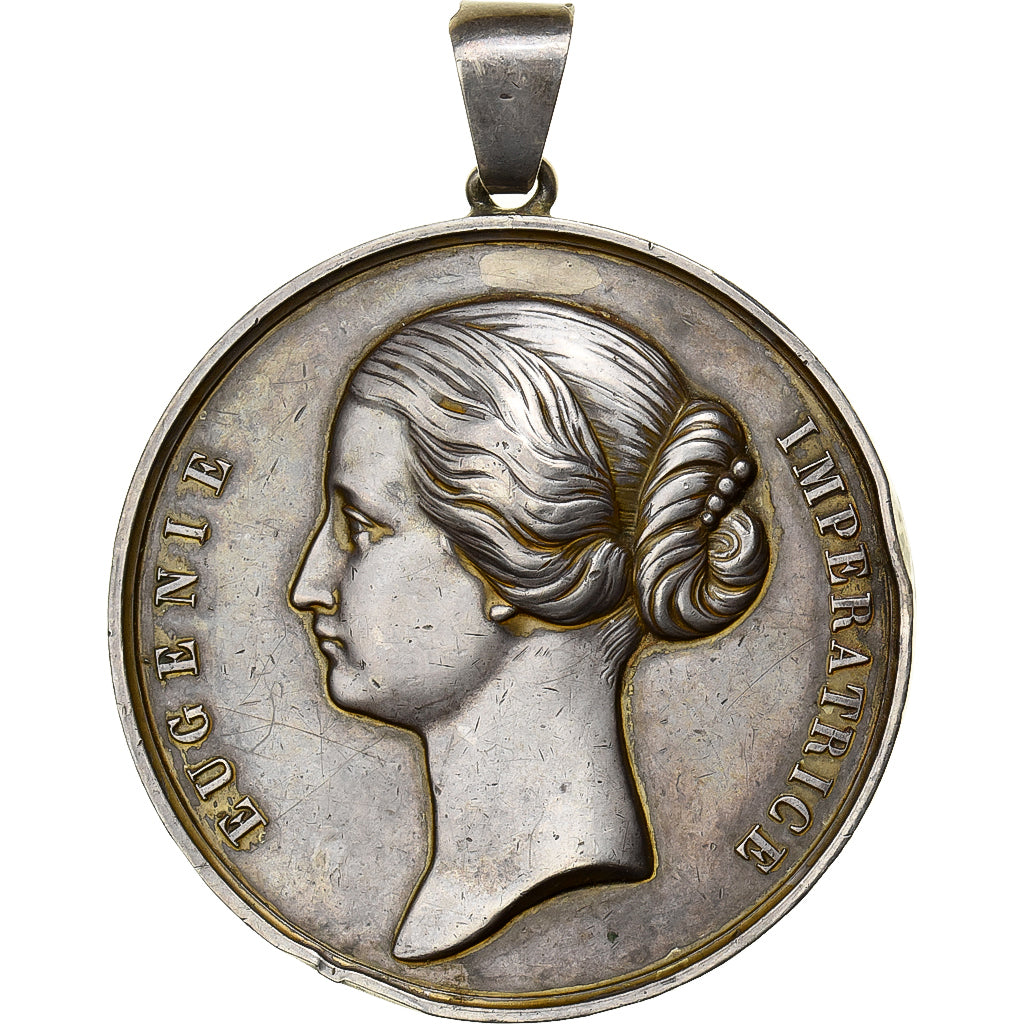 Francia, medaglia, Eugénie Impératrice, Exposition Nationale de Nantes, 1861