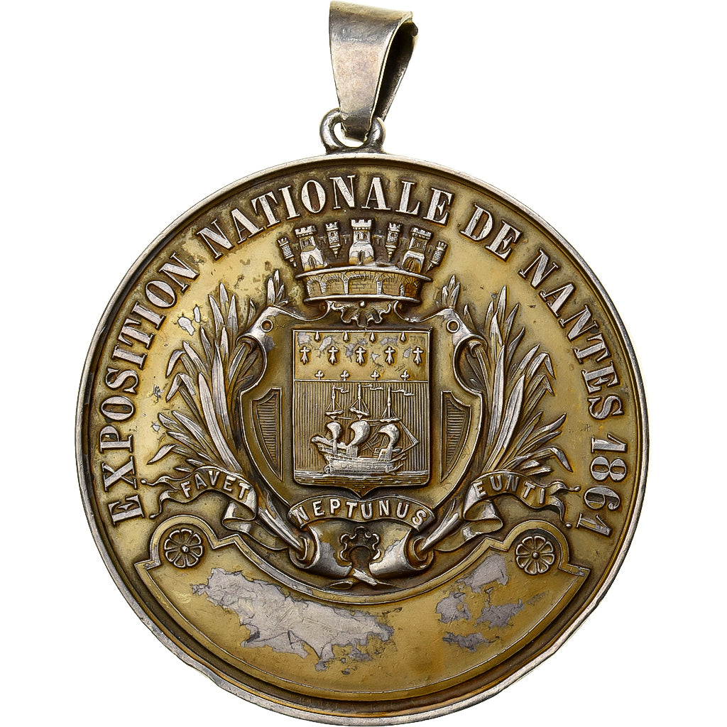 Francia, medaglia, Eugénie Impératrice, Exposition Nationale de Nantes, 1861