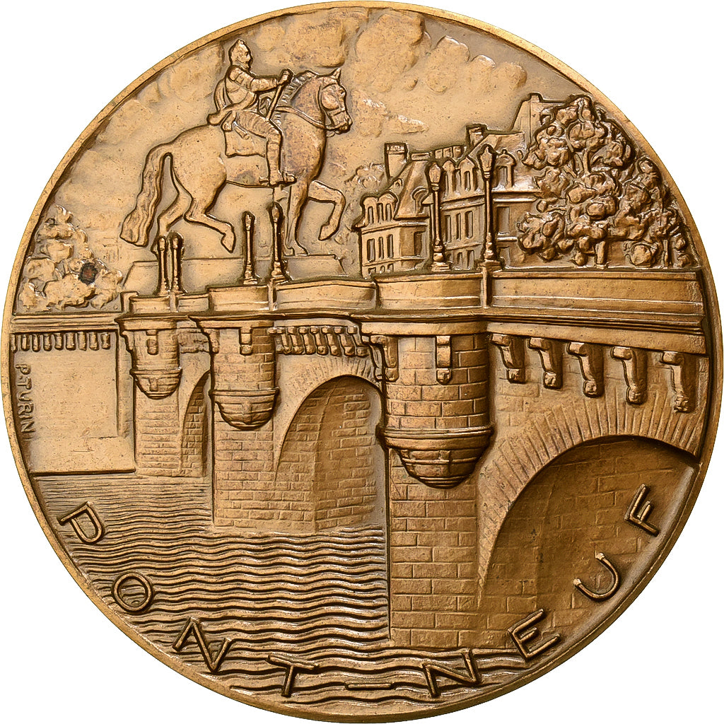 Francia, medalla, Pont Neuf, 1978, Bronce, Turin, EBC