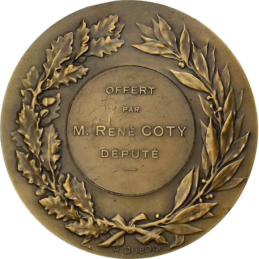 Francia, medaglia, Marianne, Offert par Mr René Coty, Député, Dupuis.D, BB