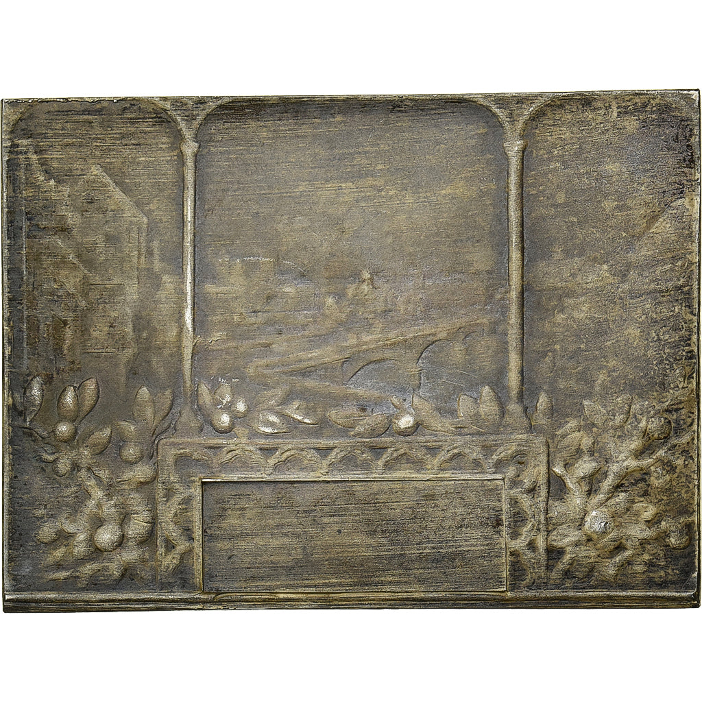 Francia, medaglia, Art Nouveau, Ville de Rouen, Bronzo argentato, Lefebvre, BB+