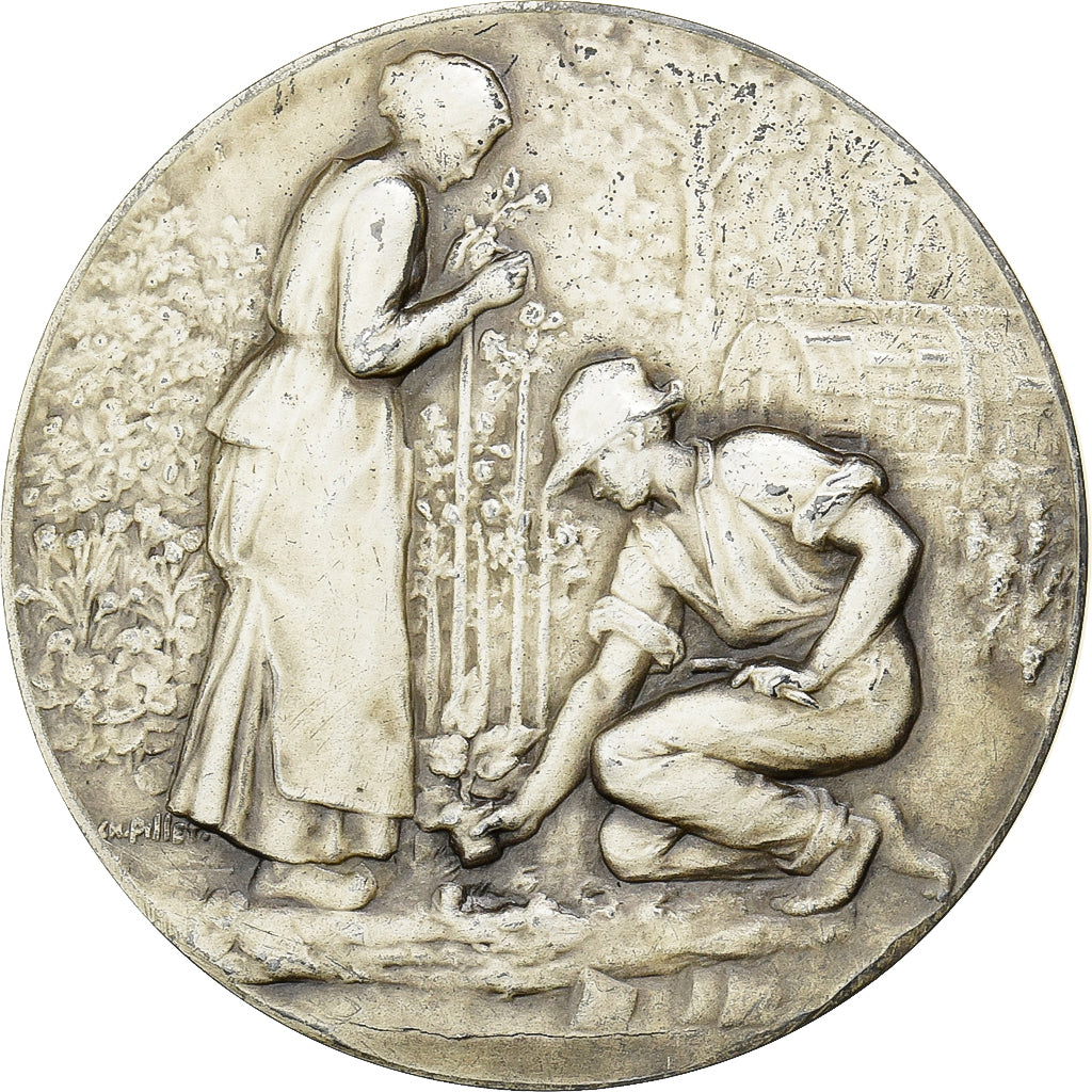 Frankrijk, Medaille, Horticulture, Jardins, Silvered bronze, Desaide, PR