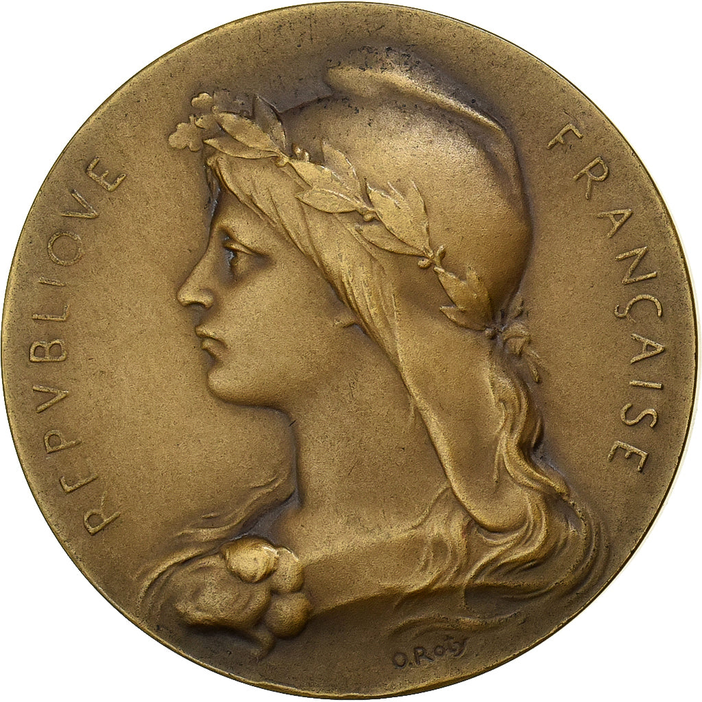 França, medalha, Préfet de la Seine-Inférieure, Bronze, O.Roty, MS(63)