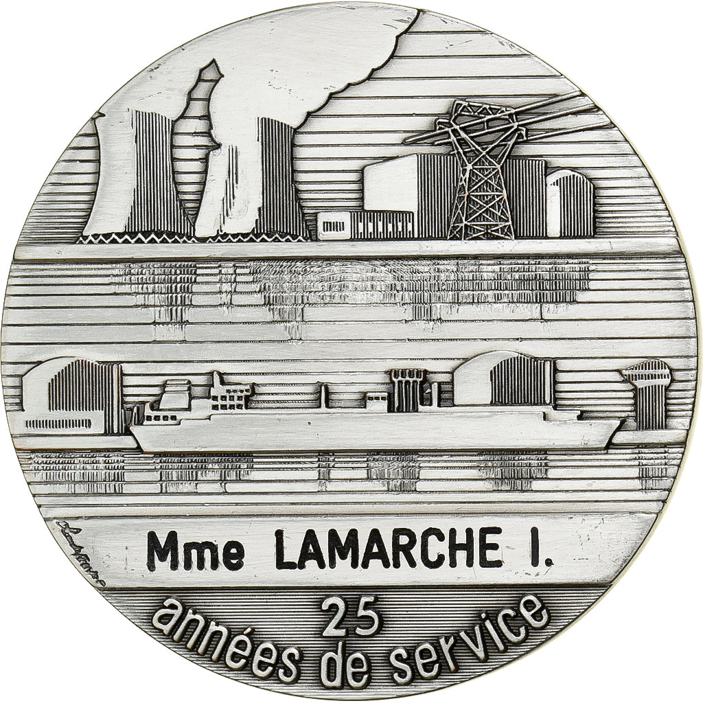 Francia, medaglia, Electricité-Gaz de France, Bronzo argentato, SPL