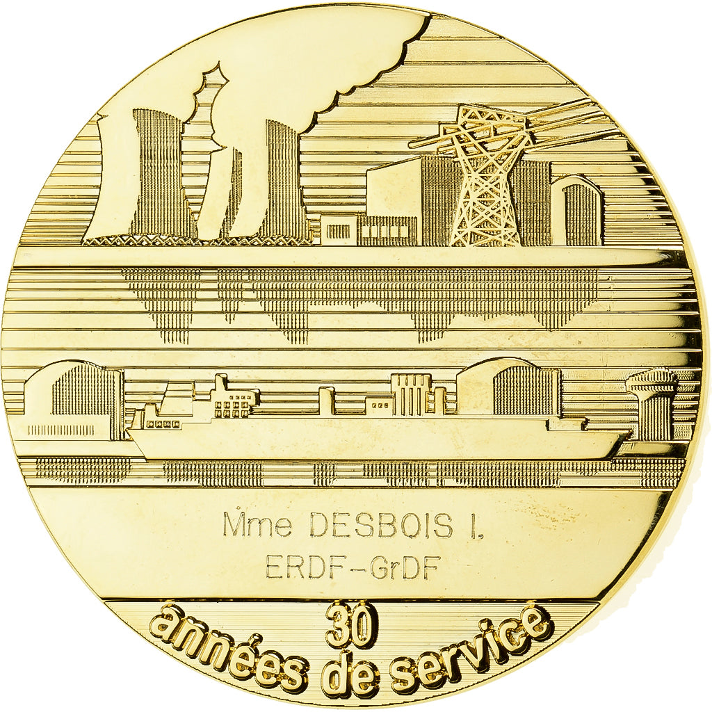 Frankrijk, Medaille, Electricité-Gaz de France, Gilt Bronze, UNC-