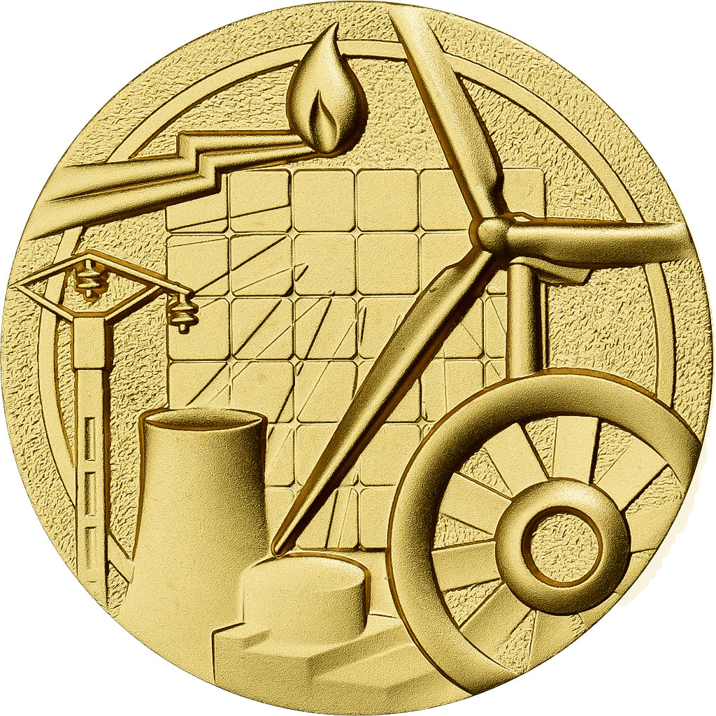 Frankrijk, Medaille, GRDF, Gilt Bronze, Arthus Bertrand, FDC