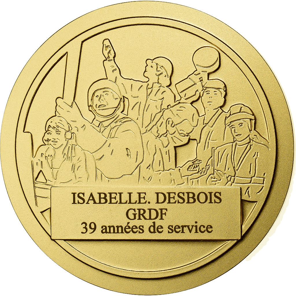 Frankrijk, Medaille, GRDF, Gilt Bronze, Arthus Bertrand, FDC