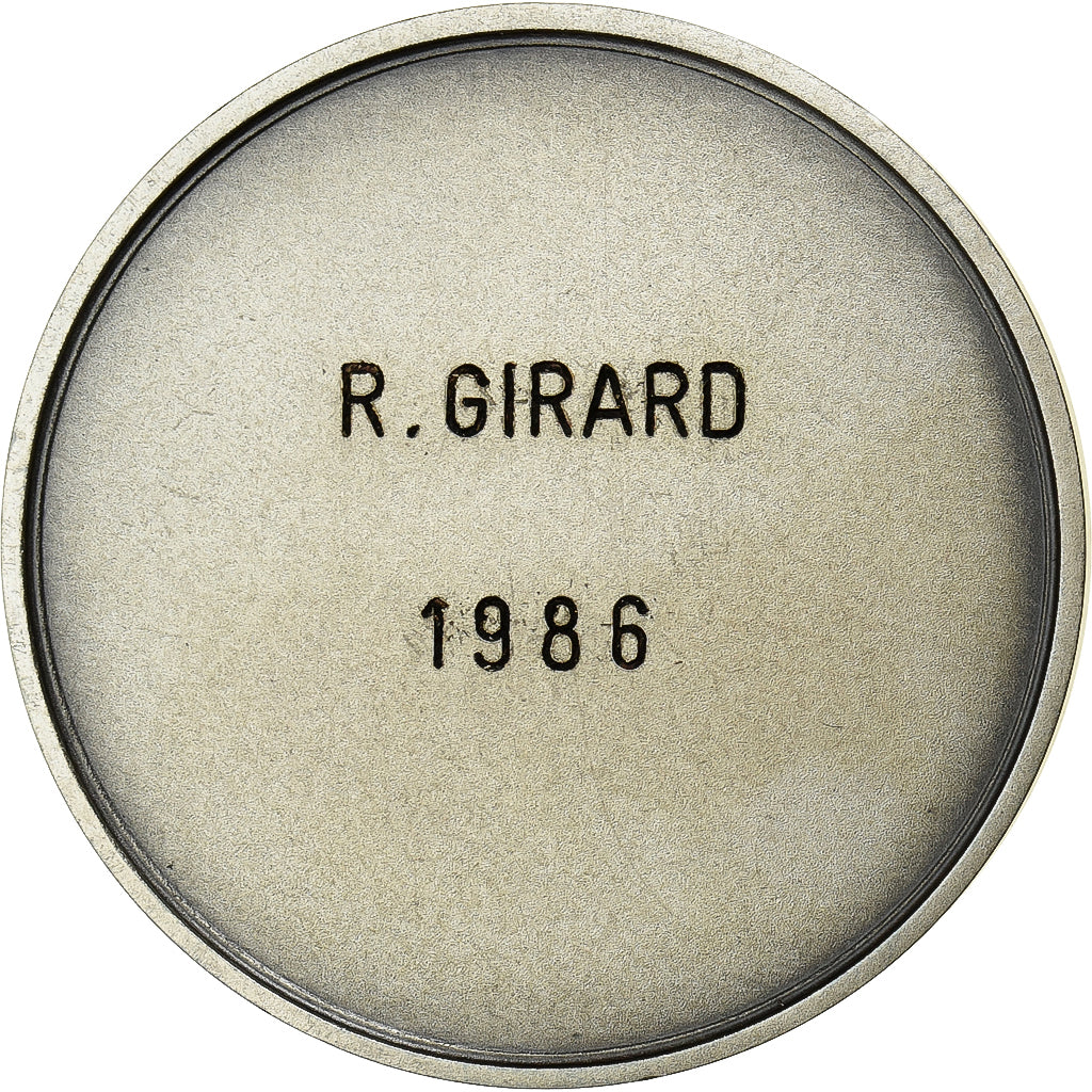 Francia, medaglia, Ville de Sotteville-lès-Rouen, 1986, Bronzo argentato, SPL