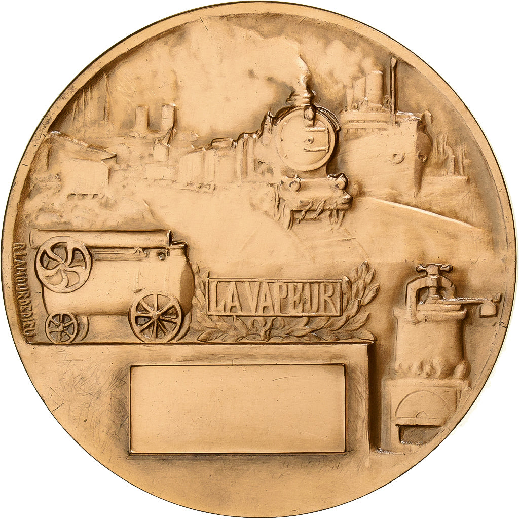 Francia, medaglia, La Vapeur, 1977, Bronzo, Lamourdedieu, SPL