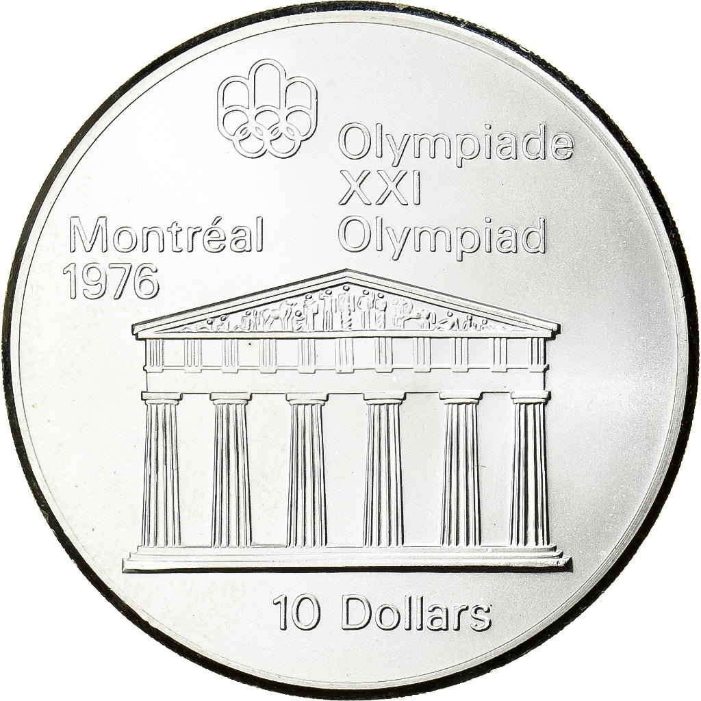 Canada, 10 Dollars, Montréal XXI Olympiade, 1974, Ottawa, Silver, MS(65-70)