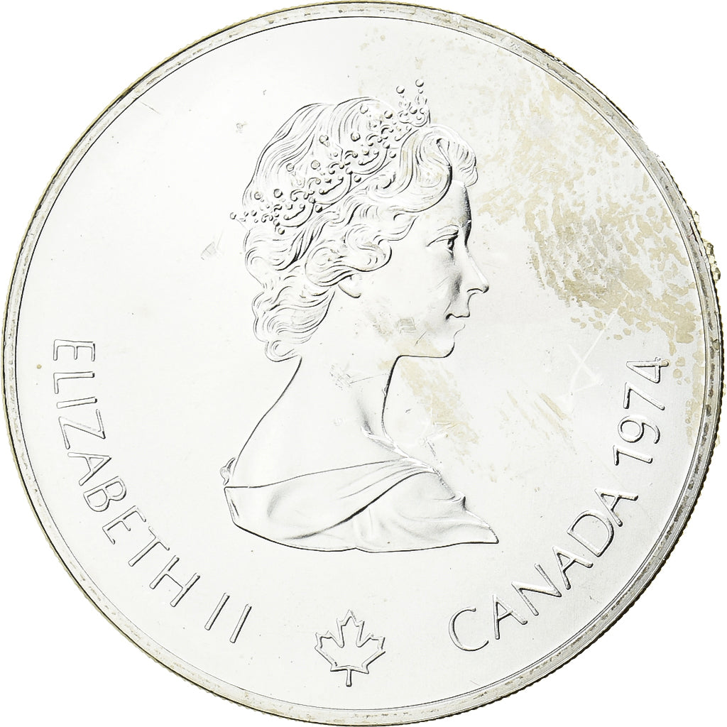 Canada, Elizabeth II, 5 Dollars, 1976 Olympics - Athlete with Torch, 1976, Royal