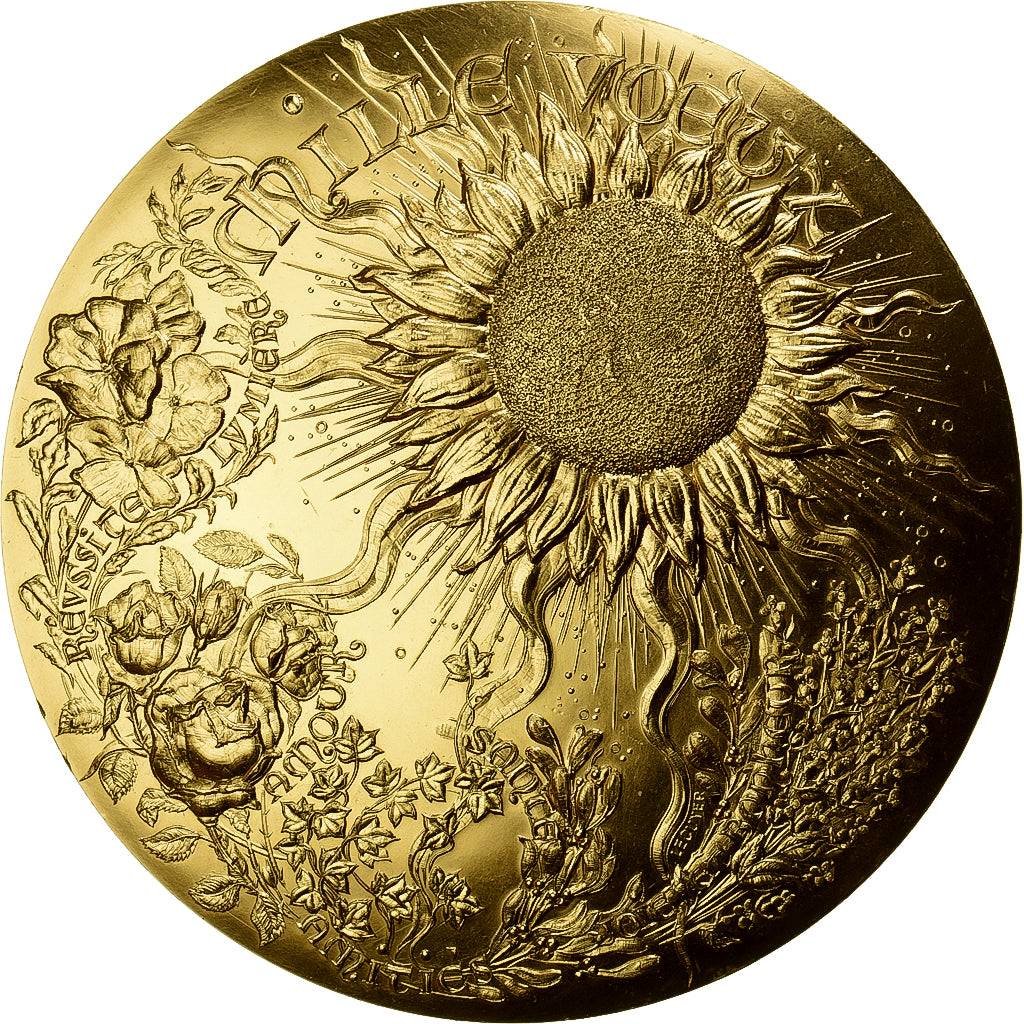 França, medalha, Voeux, Nouvelle Année, 1976, Bronze Florentin, Lecuyer