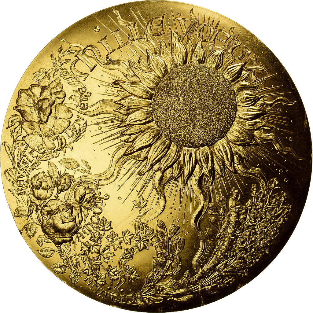 França, medalha, Voeux, Nouvelle Année, 1976, Bronze Florentin, Lecuyer