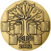 França, medalha, Calendrier, Nouvelle Année, Arbre, 2002, Bronze, MDP