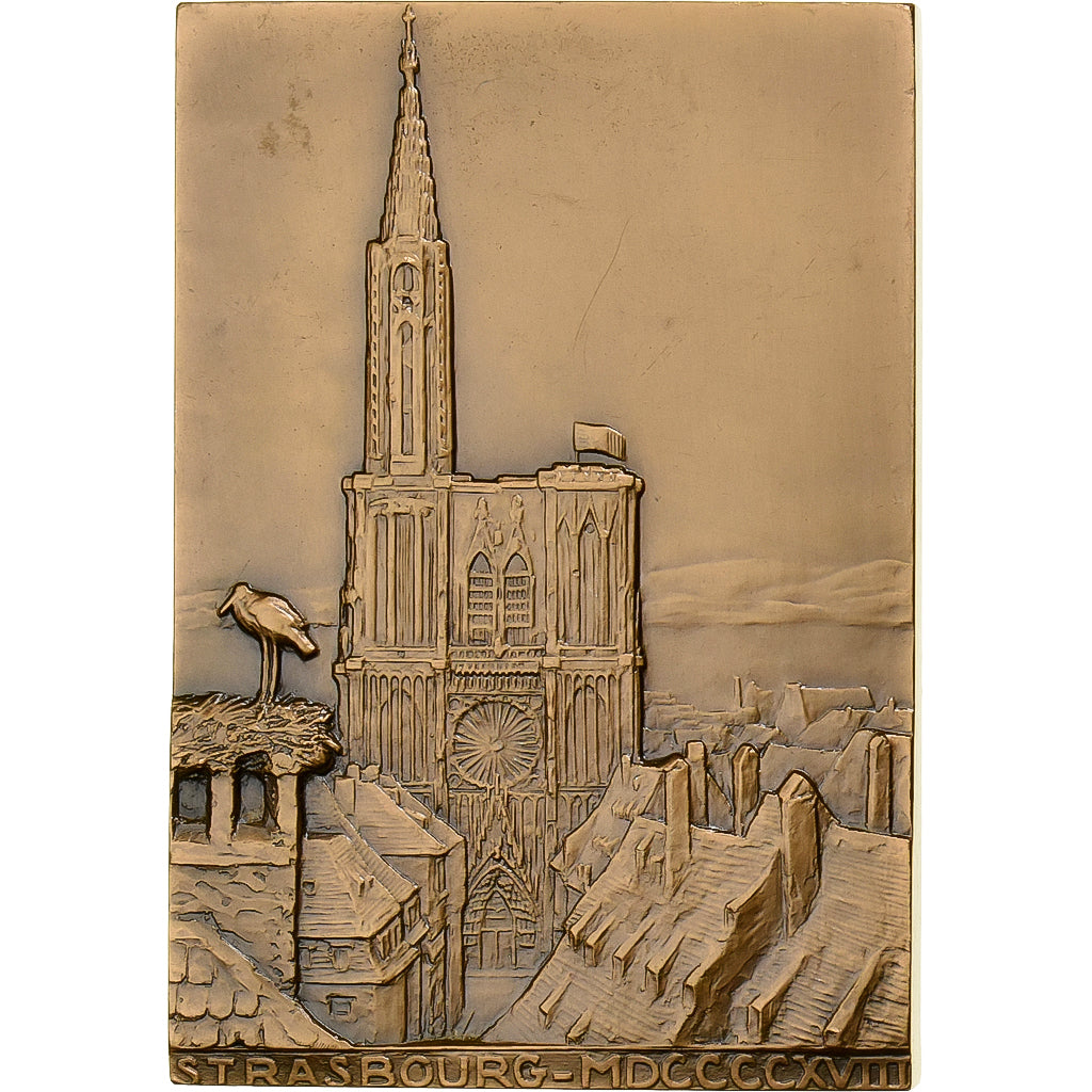 France, Medal, Libération de Strasbourg, 1968, Bronze, Monier, MS(63)
