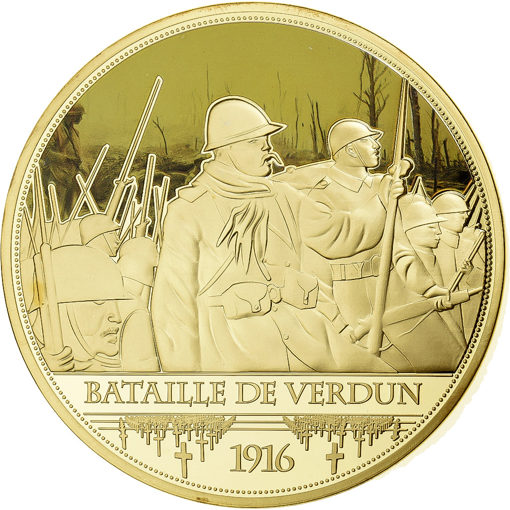 France, Medal, Centenaire Première Guerre Mondiale, Bataille de Verdun, Copper