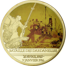 Francia, medaglia, Centenaire Première Guerre Mondiale, Les Dardanelles, Rame