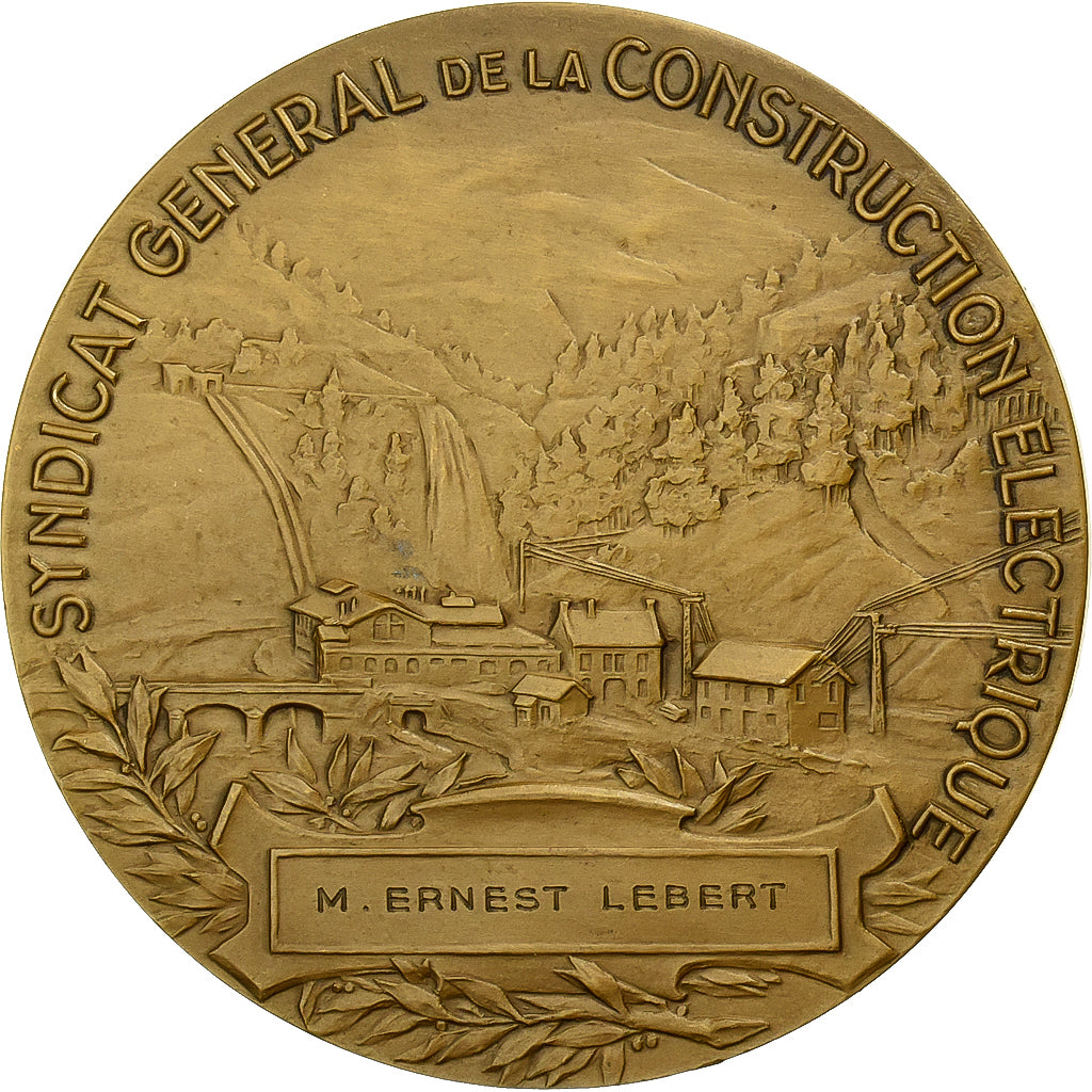 France, Medal, Syndicat Général de la Construction Electrique, Bronze, Pillet