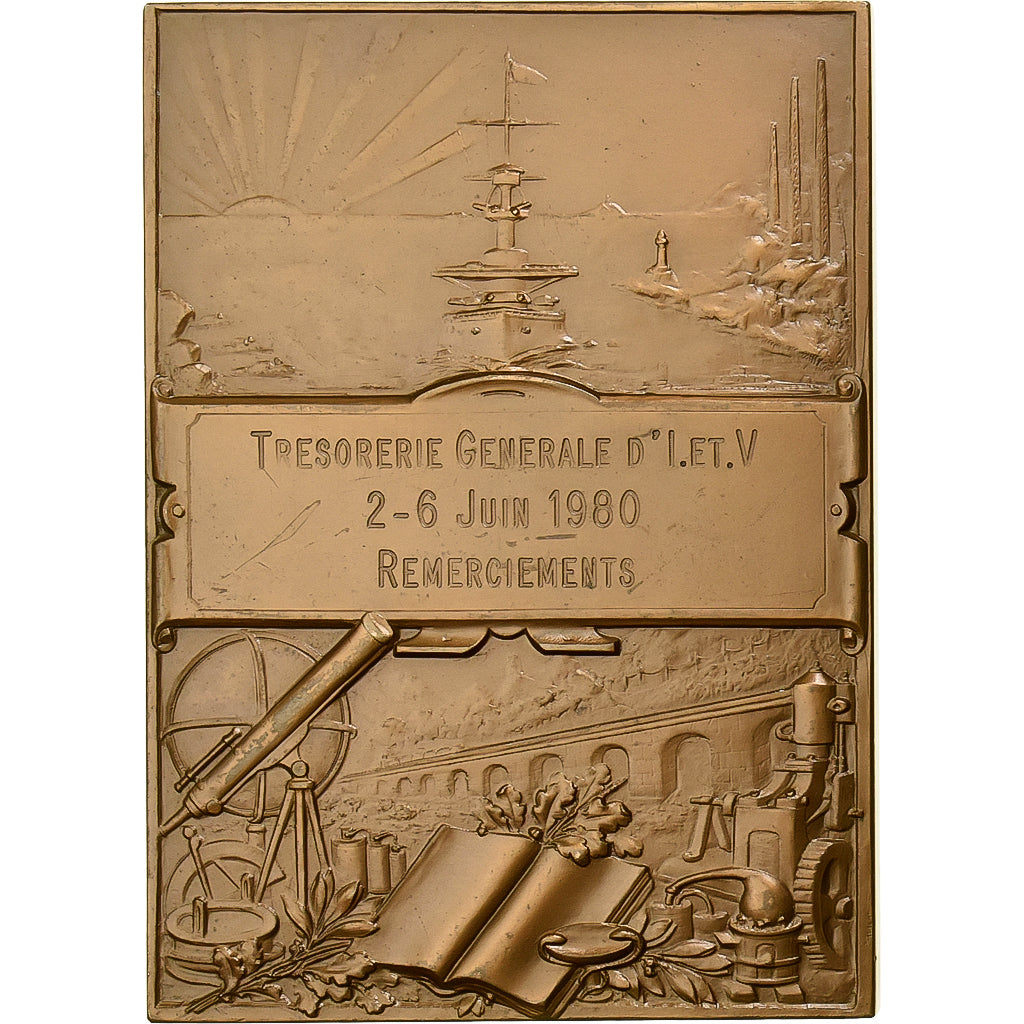 France, Medal, La Science dévoile la Vérité, 1980, Bronze, Allouard