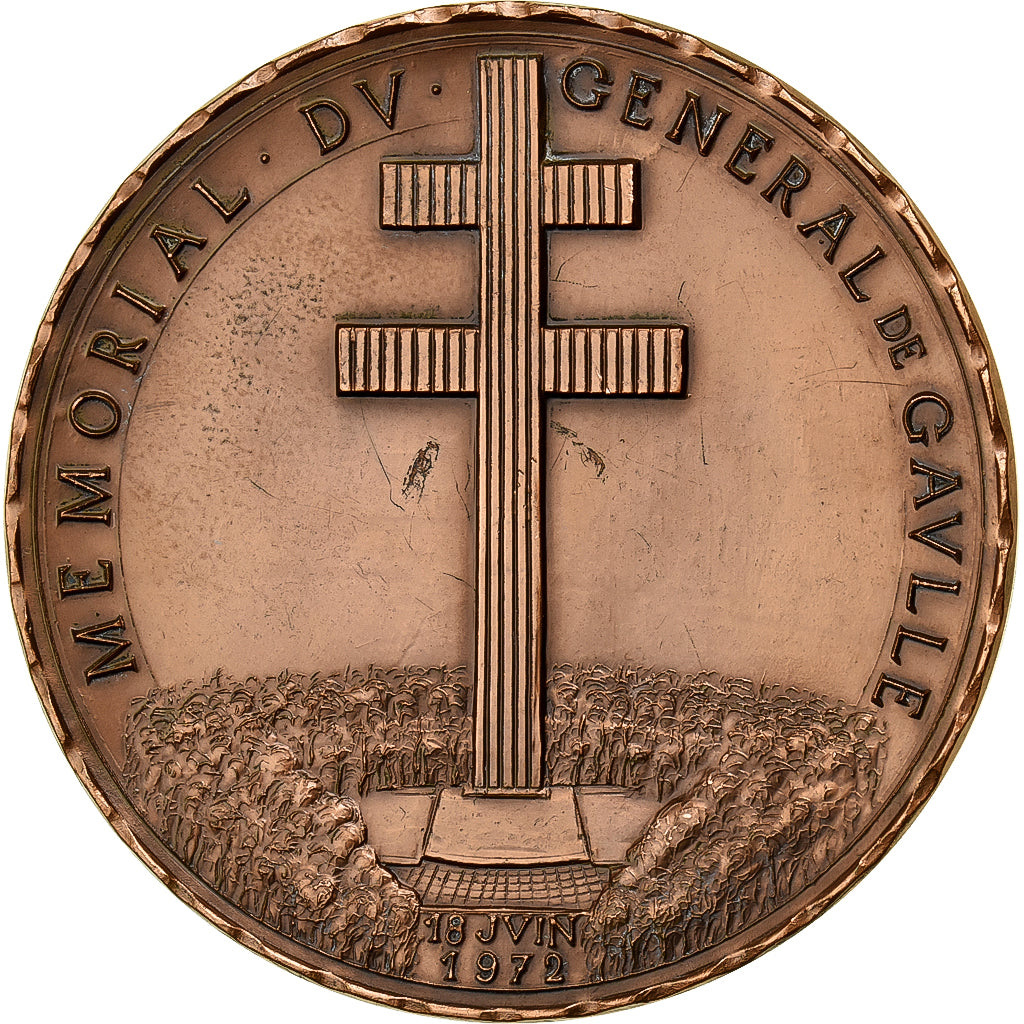 Francia, medaglia, Mémorial du Général de Gaulle, 1980, Rame, De Jaeger, BB+