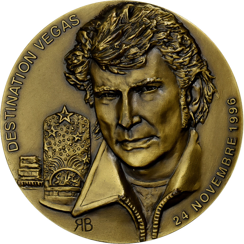 France, Médaille, Johnny Hallyday, Végas, 1996, Bronze, SPL, Arthus Bertrand