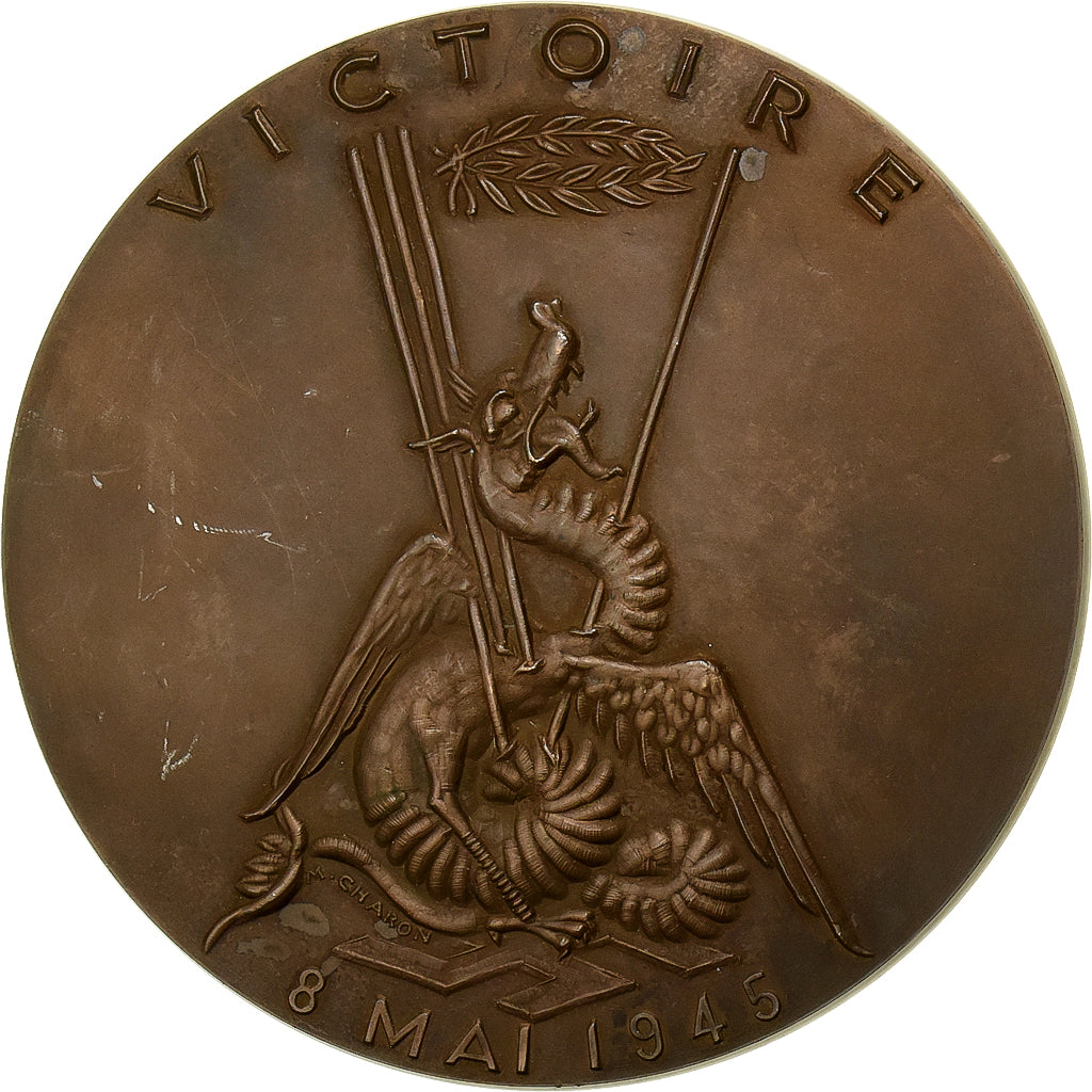 Frankrijk, Medaille, 25ème Anniversaire de l'Armistice, 1970, Bronzen, Charon
