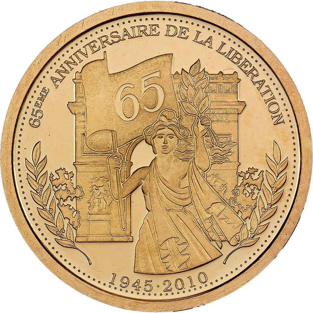 France, Medal, 65ème Anniversaire de la Libération, 2010, Gold, MS(65-70)