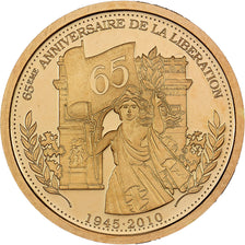France, Medal, 65ème Anniversaire de la Libération, 2010, Gold, MS(65-70)