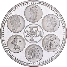France, Médaille, Coq, Fin du Cours Légal du Franc, 2001, Argent, SUP