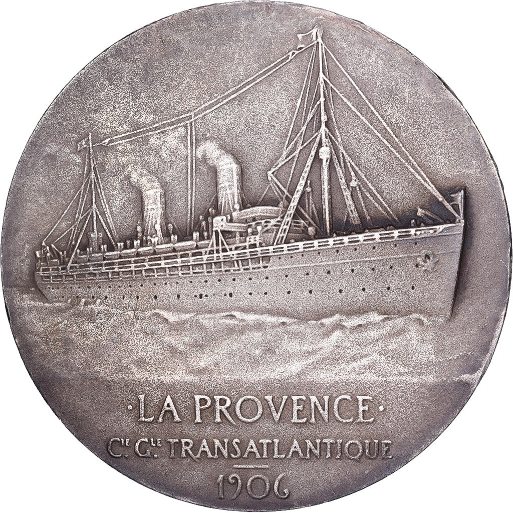France, Medal, La Provence, Compagnie Générale Transatlantique, 1906, Silver