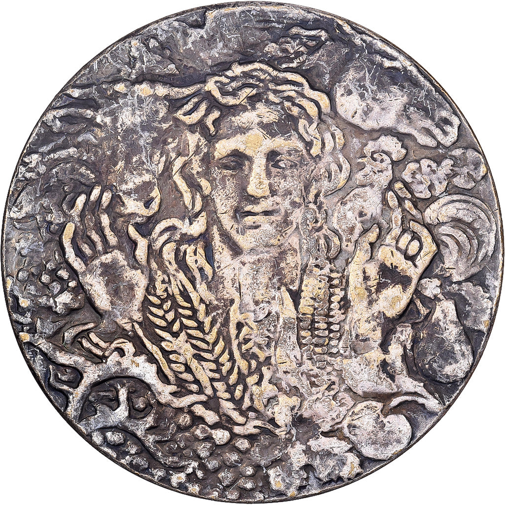 France, Medal, Cinquantenaire des Chambres d'Agriculture, 1974, Silvered bronze