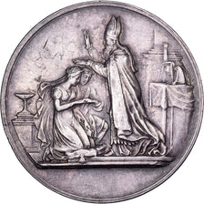 Frankreich, Médaille de mariage, Noces, Mariage, Religion, 1890, Silber, SS+